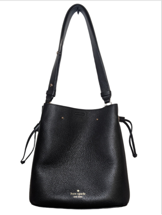 kate spade Handbags - Kate Spade Marti Large Bucket Bag Black Pebbled Leather Crossbody Shoulder Purse